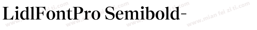 LidlFontPro Semibold字体转换